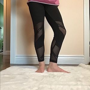 Black Exercise Pans w/ See-Through Ankle